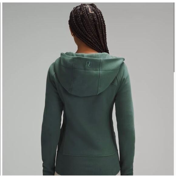 Lululemon Scuba Hoodie Womens 6 Green Full Zip Thumbholes Athletic Jacket - Picture 2 of 12